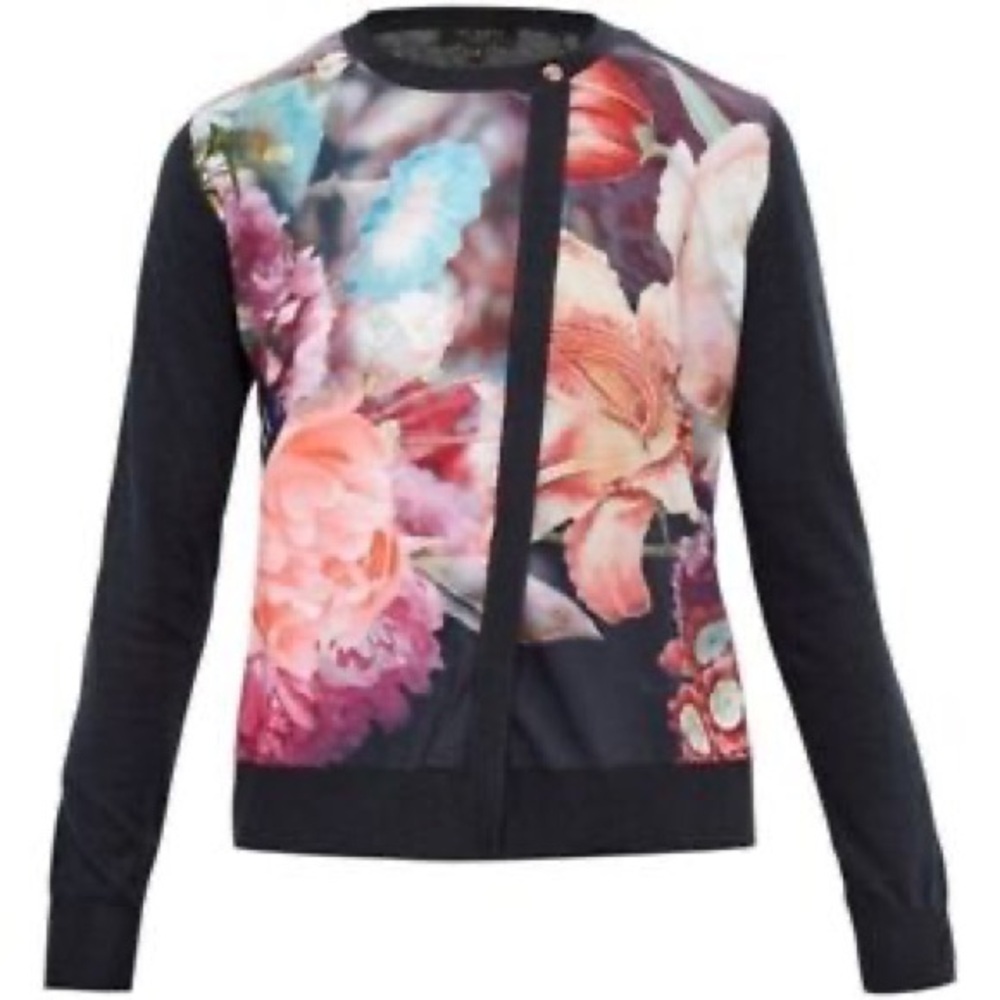 Ted Baker Floral Print Cardigan - Picture 2 of 3